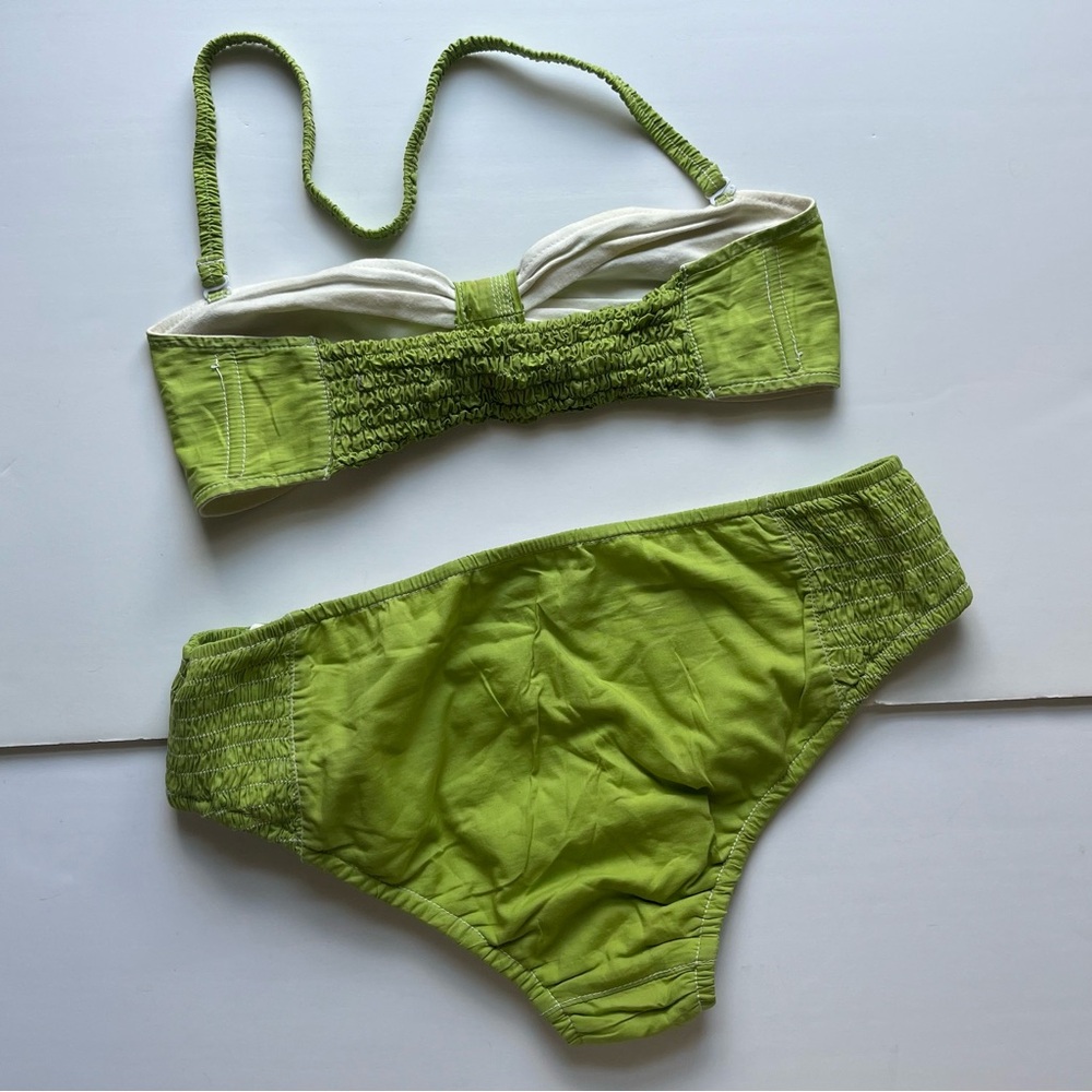 Orla Kiely Chartreuse Cotton Bikini - Picture 2 of 4